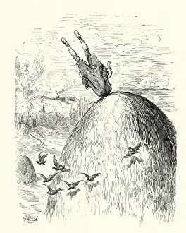 Adventures of Baron Munchausen, fell upon a large haystack Adventures of Baron Munchausen, fell upon a large haystack