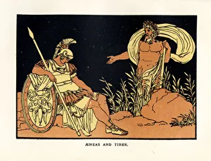 <b class=qtipBold><figcaption>Aeneas and Tiber</figcaption></b><br>Aeneas and Tiber a scene from Virgil's Aeneid.<br><em>© Duncan Walker</em> Aeneas and Tiber