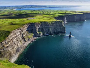 Aerial of the Cliffs of Moher in County Clare, Ireland Aerial of the Cliffs of Moher in County Clare, Ireland