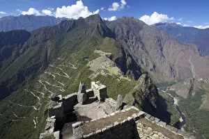 Images Dated 28th September 2009: aerial view, aguas calientes, ancient, andes, andes mountains, archaeological site