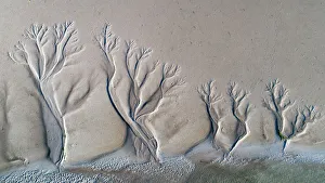 Aerial view of amazing natural shapes and textures created by tidal changes Aerial view of amazing natural shapes and textures created by tidal changes
