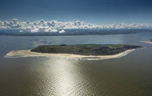 Aerial view, Baltrum, island in the North Sea, East Frisian Islands, Lower Saxony, Germany Aerial view, Baltrum, island in the North Sea, East Frisian Islands, Lower Saxony, Germany