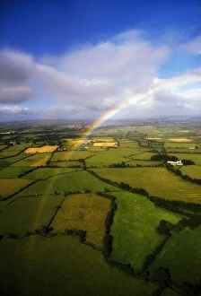 Aerial view of County Antrim, Northern Ireland