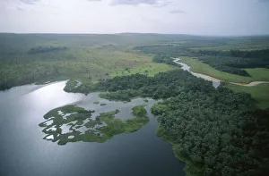 An Aerial View of a Delta at Bateke National Park An Aerial View of a Delta at Bateke National Park