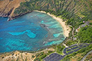 Aerial view, Hanauma Bay Oahu, Hawaii, United States Aerial view, Hanauma Bay Oahu, Hawaii, United States