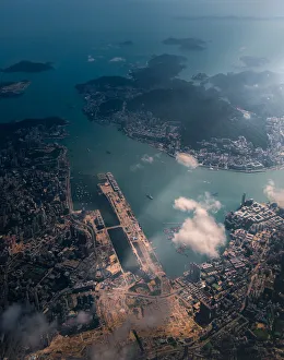 Aerial view of Kowloon bay Aerial view of Kowloon bay