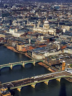 Aerial view of London and St Pauls Cathedral Aerial view of London and St Pauls Cathedral