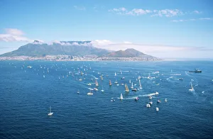 Aerial view of Sailboats - Cape to Rio Yacht Race Aerial view of Sailboats - Cape to Rio Yacht Race