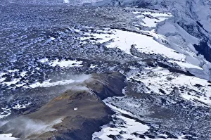 Aerial view of the volcanic region of Grimsvoetn in Vatnajoekull or Vatna Glacier Aerial view of the volcanic region of Grimsvoetn in Vatnajoekull or Vatna Glacier