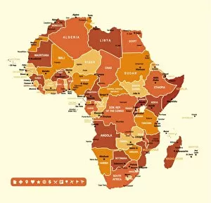 Images Dated 26th August 2017: Africa Infographic map