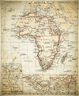 Africa map of 1869
