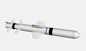 AGM 84D Harpoon missile, digital illustration AGM 84D Harpoon missile, digital illustration