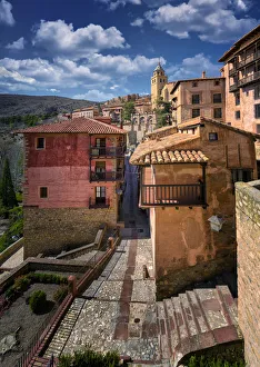Albarracin street in the morning, Teruel, Spain Albarracin street in the morning, Teruel, Spain