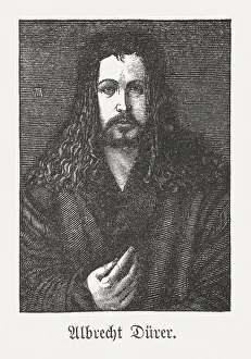 Albrecht DAOErer (1471-1528), German painter, wood engraving, published in 1881 Albrecht DAOErer (1471-1528), German painter, wood engraving, published in 1881