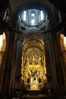 Santiago De Compostela Gallery: Altar & Nave Cathedral Santiago de Compostela, Spain