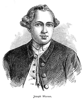 American physician Joseph Warren engraving 1895 American physician Joseph Warren engraving 1895