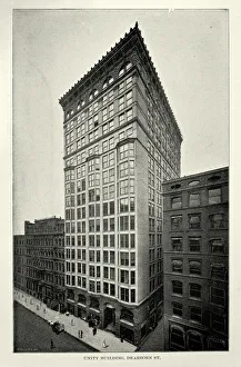 American Victorian architecture, Unity Building skyscraper, Chicago, 19th Century American Victorian architecture, Unity Building skyscraper, Chicago, 19th Century