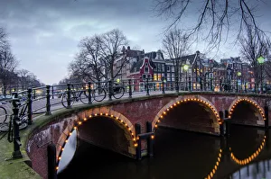 Amsterdams Prinsengracht Canal at the Blue Hour Amsterdams Prinsengracht Canal at the Blue Hour