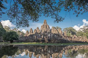 Ancient Bayon temple, Angkor Thom , the most popular tourist attraction in Siem reap Ancient Bayon temple, Angkor Thom , the most popular tourist attraction in Siem reap