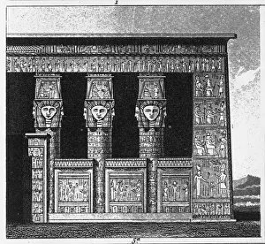 Ancient Egyptian Temple of Tentyra Engraving Ancient Egyptian Temple of Tentyra Engraving