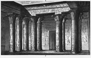 Ancient Egyptian Temple of Typhon at Denderah Engraving Ancient Egyptian Temple of Typhon at Denderah Engraving