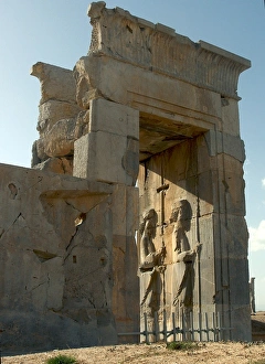 Ancient entrance gate into old Iranian capital of Persepolis Ancient entrance gate into old Iranian capital of Persepolis