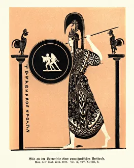 <b class=qtipBold><figcaption>Ancient Greek Goddess Athena</figcaption></b><br>Vintage engraving of Ancient Greek Goddess Athena<br><em>© Copyright of Duncan P Walker</em> Ancient Greek Goddess Athena