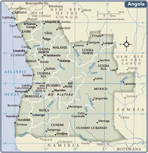 Angola country map