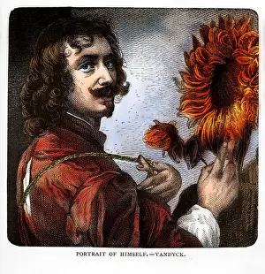 Antique Engravings For Sale Prints: Anthony van Dyck Flemish Baroque Artist