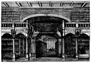 Antique engraving illustration: Bodleian Library