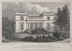 Antique Engraving of a Lodge in Regents Park Antique Engraving of a Lodge in Regents Park