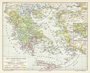 Hellenic Gallery: Antique Greece empire map 1895