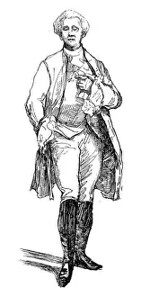 Antique illustration of 19th century man, actor Antique illustration of 19th century man, actor