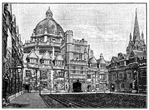 Images Dated 28th July 2014: Antique illustration of Brasenose College, Oxford