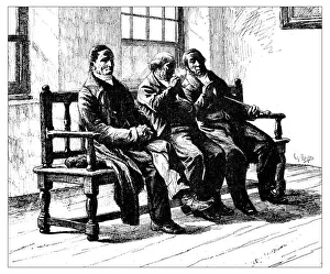 Antique illustration of the consistory assembly Antique illustration of the consistory assembly