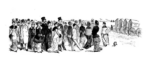 Antique illustration by Randolph Caldecott: Brighton Antique illustration by Randolph Caldecott: Brighton