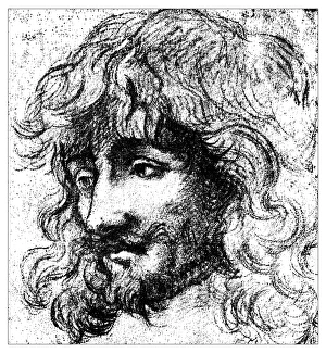 Antique illustration of young man portrait by Van Dick Antique illustration of young man portrait by Van Dick