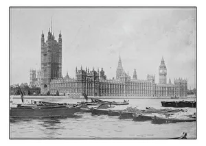 Antique London's photographs: House of Parliament, Westminster Antique London's photographs: House of Parliament, Westminster