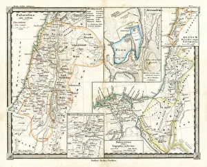 Antique Map of Ancient Palestine Antique Map of Ancient Palestine