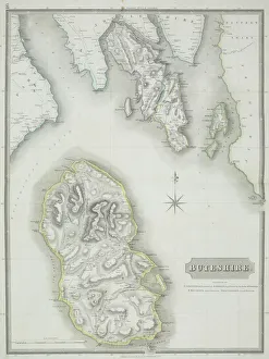 Antique map of Buteshire county in Scotland Antique map of Buteshire county in Scotland