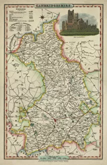 Ireland Gallery: Antique map of Cambridgeshire