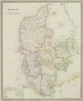 Images Dated 27th April 2006: Antique map of Denmark