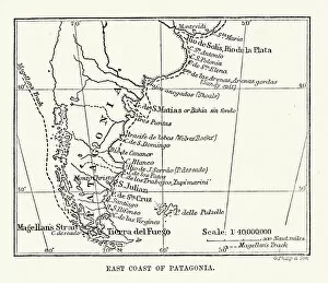 Maps Gallery: Antique Map of the East Coast of Patagonia