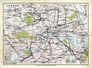 Images Dated 28th July 2014: Antique map of London
