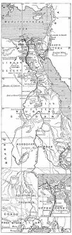 Images Dated 23rd May 2014: Antique map of Nile River