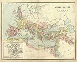 Classical Gallery: Antique map of the Roman Empire