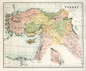 Images Dated 4th January 2013: Antique Map of Turkey