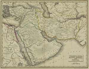 Antique map of Turkey in Asia , Egypt , Arabia , and Persia Antique map of Turkey in Asia , Egypt , Arabia , and Persia