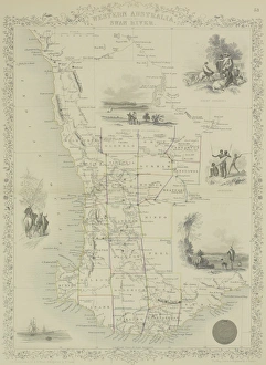 Antique map of Western Australia and the Swan River Antique map of Western Australia and the Swan River