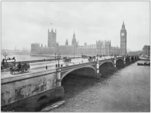 Antique photograph of the British Empire: Houses of Parliament, Westminster, London, England Antique photograph of the British Empire: Houses of Parliament, Westminster, London, England